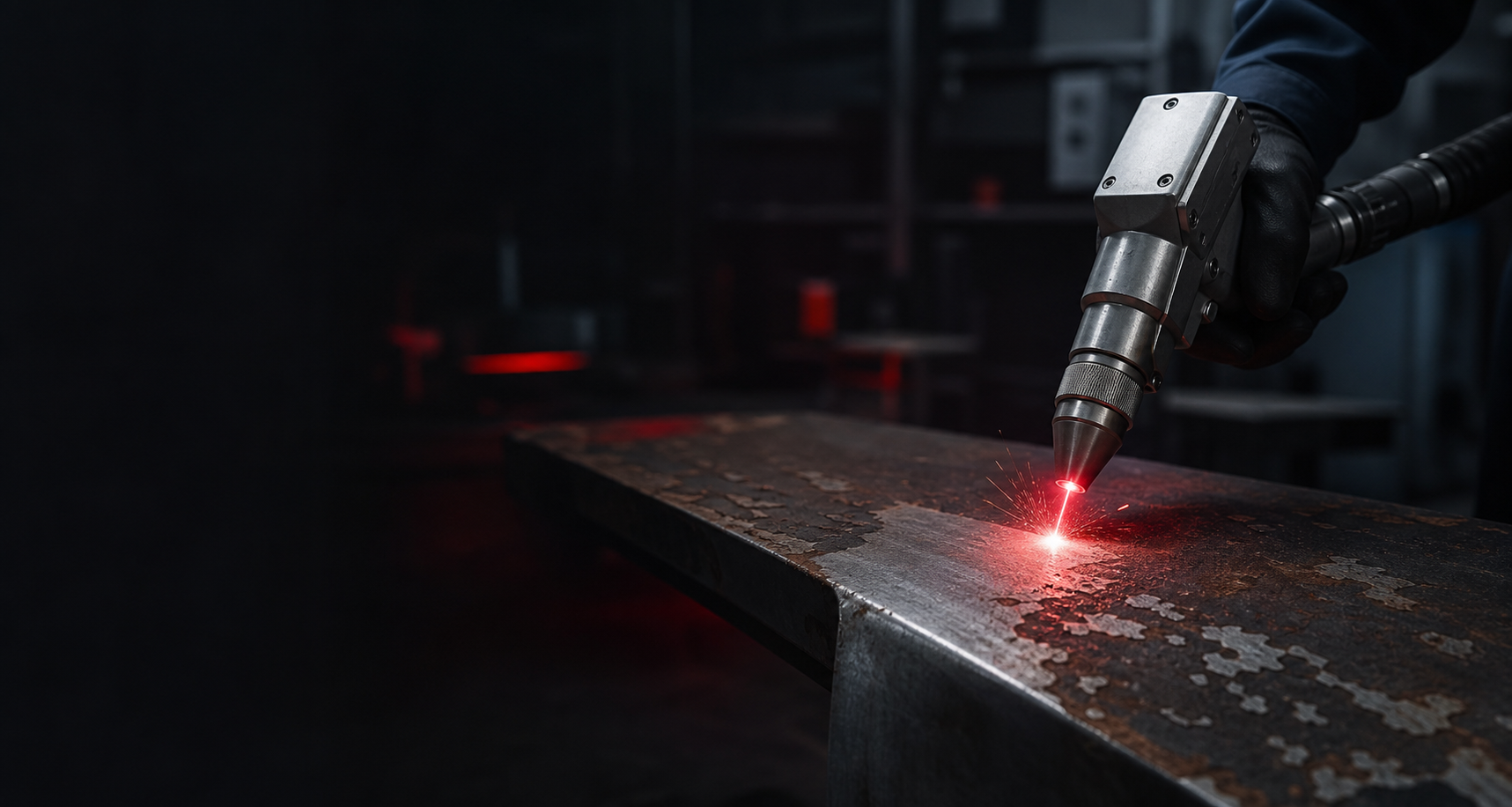 Décapage laser sur une surface métallique